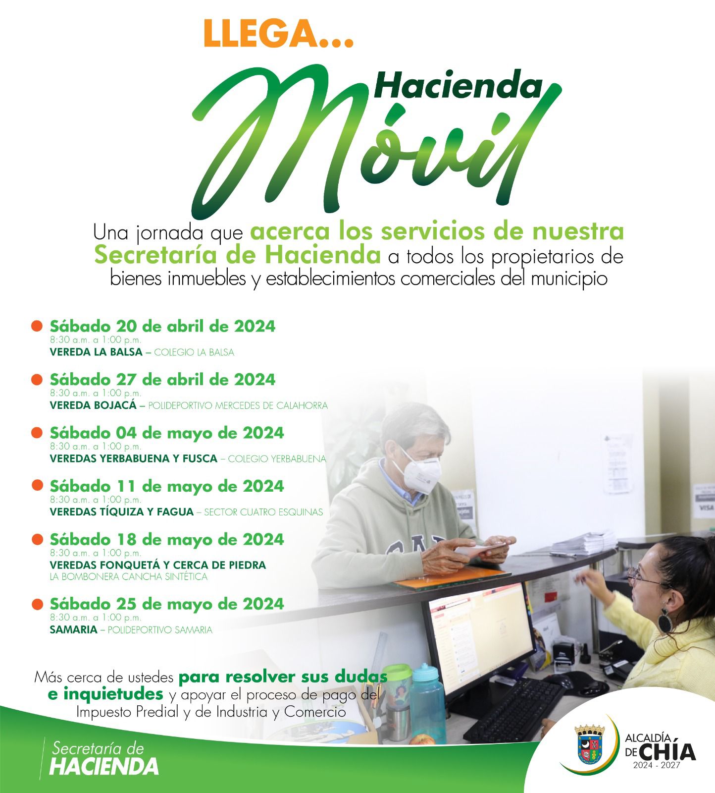 Hacienda Móvil inicia su recorrido por Chía