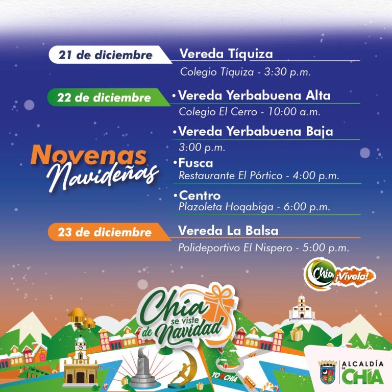 Con Luces, nieve y música iniciaran las novenas navideñas en Chía