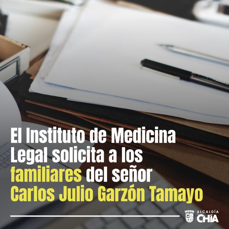 El Instituto Nacional de Medicina Legal solicita a los familiares de Carlos Julio Garzón Tamayo