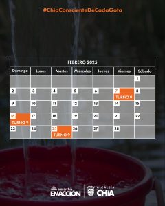 Estos son los cortes de agua en Chía para el mes de febrero de 2025