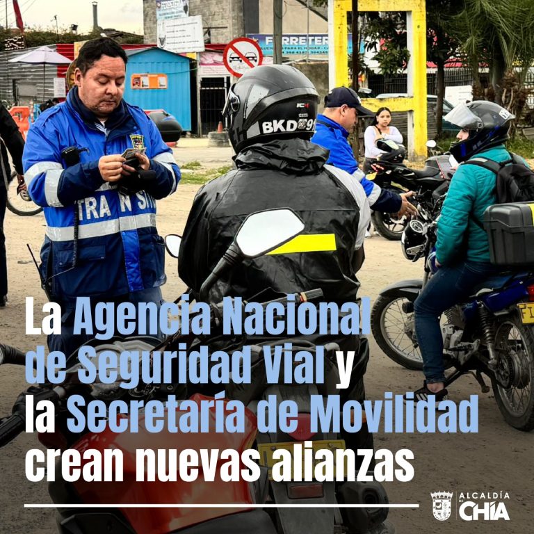 Chía y la ANSV continúan uniendo fuerzas para promover buenas prácticas de movilidad