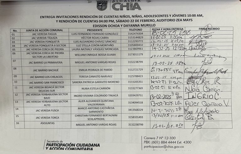 La Administración Municipal continúa invitando a las jornadas de Rendición de Cuentas 2024