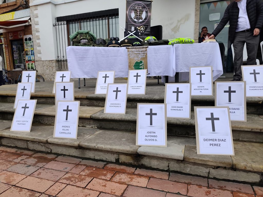 Alcaldía de Chía se unió al homenaje a los miembros de la Fuerza Pública caídos en combate