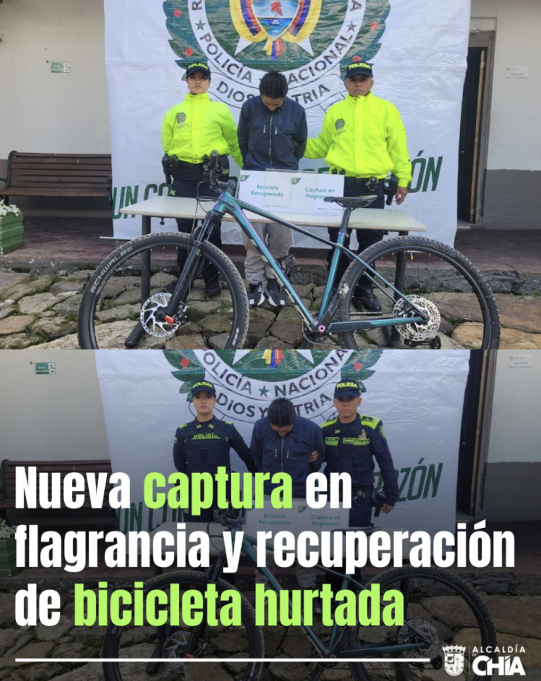 Nueva captura en flagrancia y recuperación de bicicleta hurtada