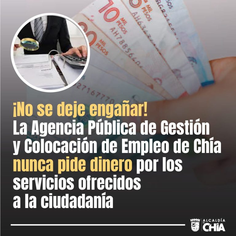 La Agencia Pública de Empleo nunca pide dinero por los servicios ofrecidos