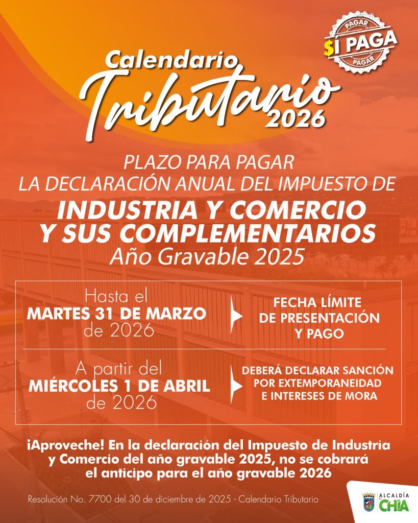 Aún está a tiempo para realizar su Declaración Anual del Impuesto de Industria y Comercio 2025